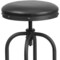 Merrick Lane Adrienne Barstool Contemporary Backless Stool with Swivel Seat Height Adjustment and Footrest